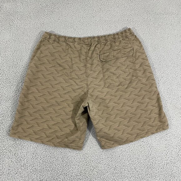 L.L. Bean Shorts Men L Brown Geo Print Pull On Drawstring - Picture 5 of 11